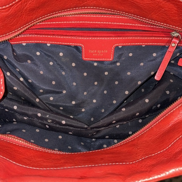 Kate Spade  Satchel   Shoulder bag beautiful pebbled, leather in red orange - Picture 10 of 17